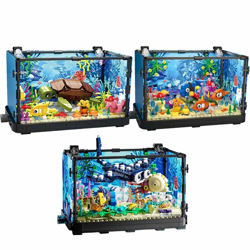 Aquarium Light - Işıklı Balık Tankı Yapım Blokları Seti,